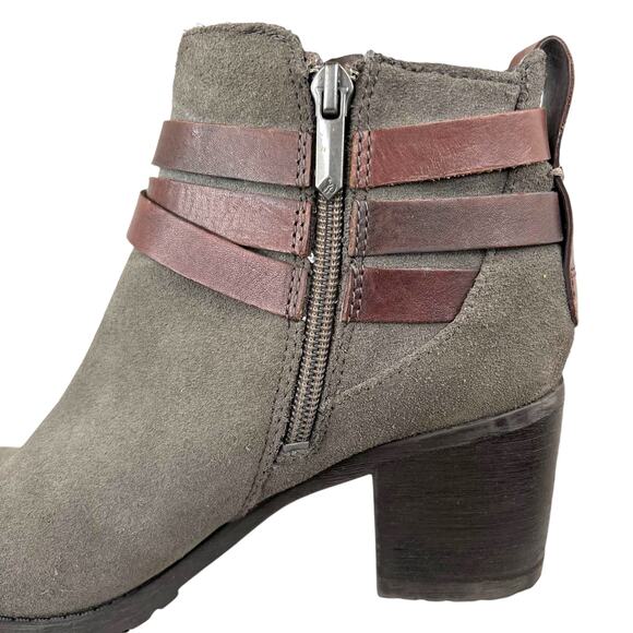 SAM EDELMAN the Hannah Lug Sole Booties in Gray Women's Size 7 - Picture 5 of 15